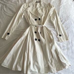 Vintage Hazel White Trench Coat Dress